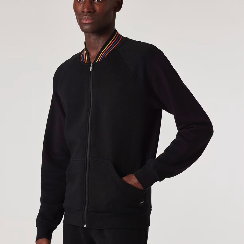 Paul Smith Men’s Black Artist Strip Zip Lounge